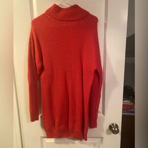 Lovers + Friends Vibrant Red Cowl Neck Sweater